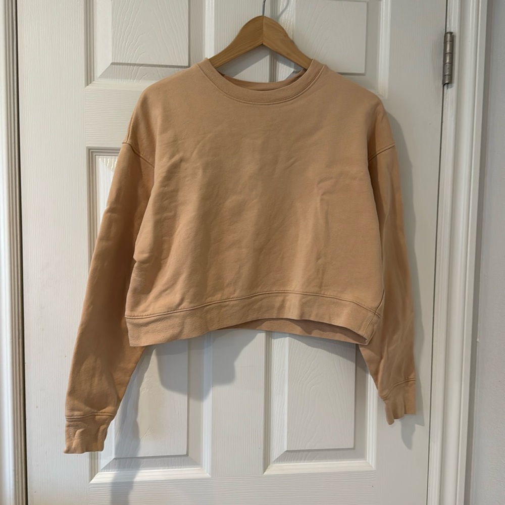 Girlfriend Collective 50/50 Cropped Sweatshirt in Canyon